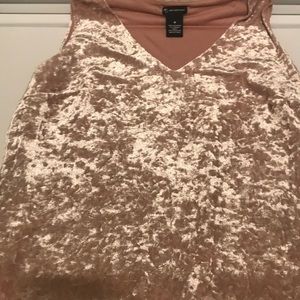 Blush velvet tank top
